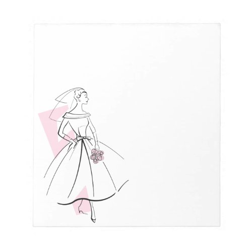 Fashion Bride Pink notepad small
