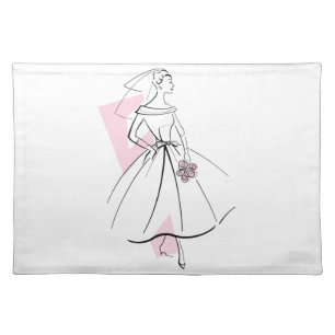 Fashion Bride Pink placemat cloth