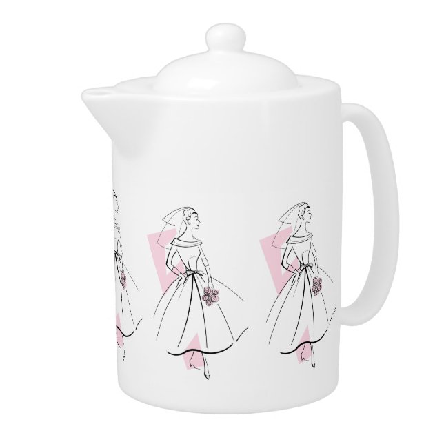 Fashion Bride Pink teapot (Right)