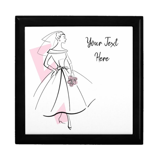 Fashion Bride Pink Text gift box (Front)