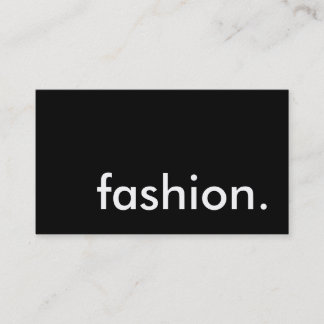 fashion. business card