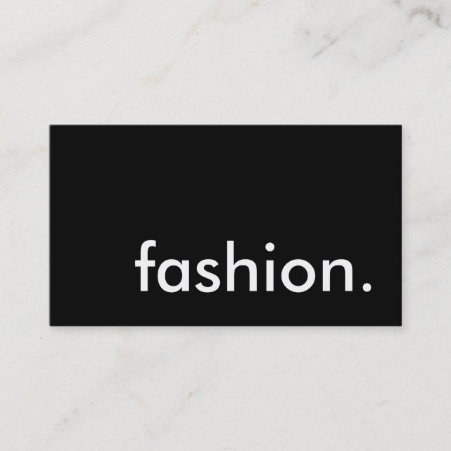 fashion. business card (Front)
