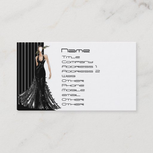 Customizable Fashion Business Card