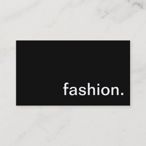 Customizable Fashion Business Card