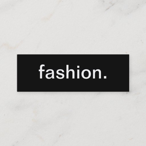 Customizable Fashion Business Card
