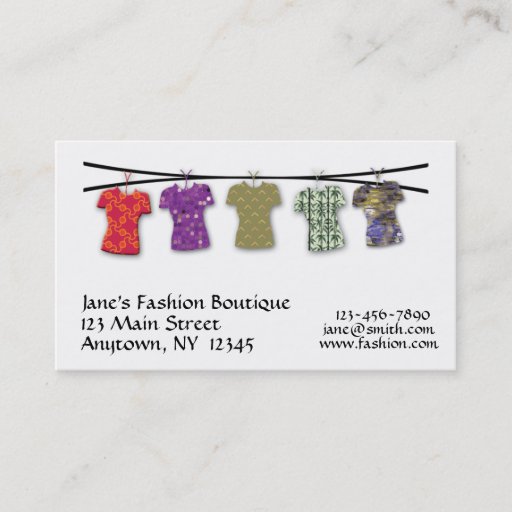 Customizable Fashion Business Card