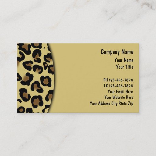 Customizable Fashion Business Cards
