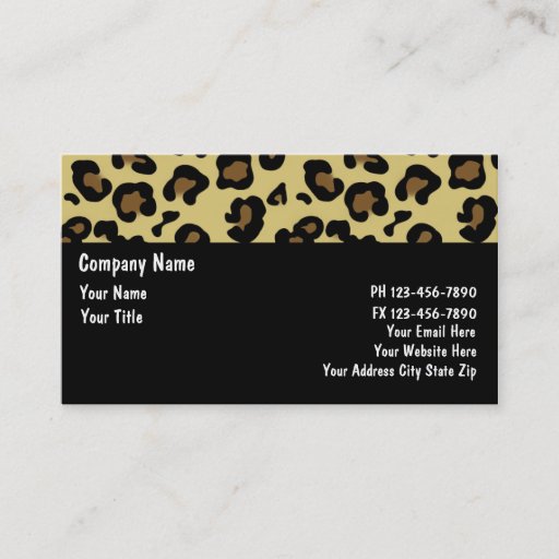 Customizable Fashion Business Cards