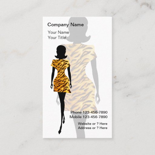 Customizable Fashion Business Cards