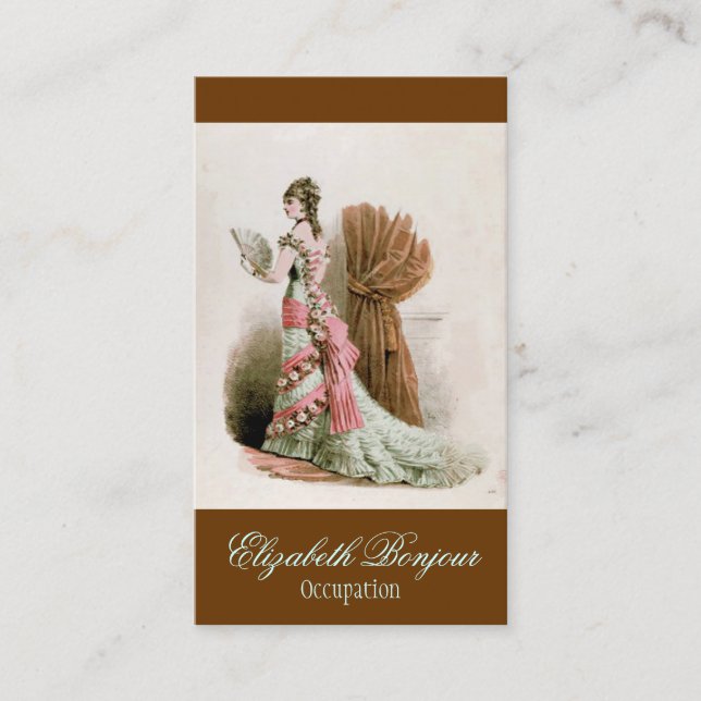 Fashion Catalog ~ Business Card Dress Vintage (Front)