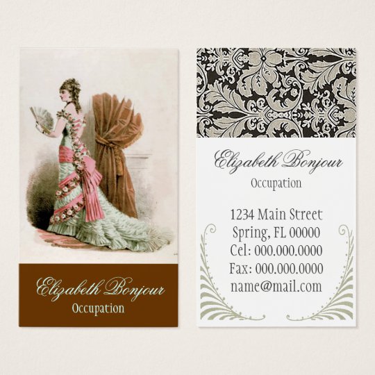 Fashion Catalog ~ Business Card Dress Vintage