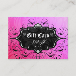 Fashion Chandelier Heart Jewelry Gift Card Pink 3