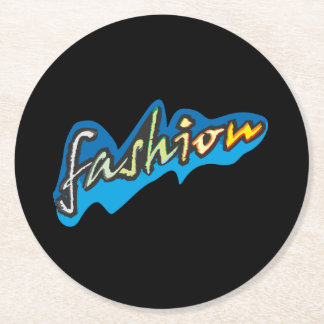 Fashion Characterful Colorful Hand Drawn Text Round Paper Coaster