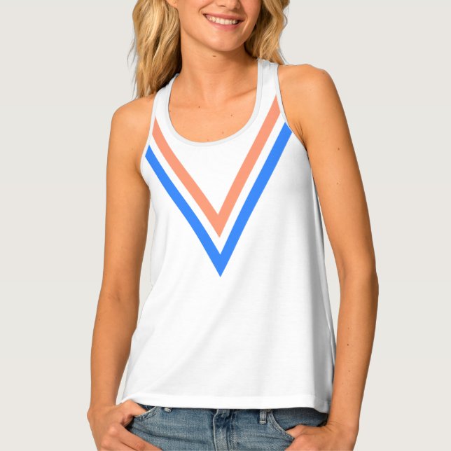 Fashion Chevron Lines Tank Top (Front)