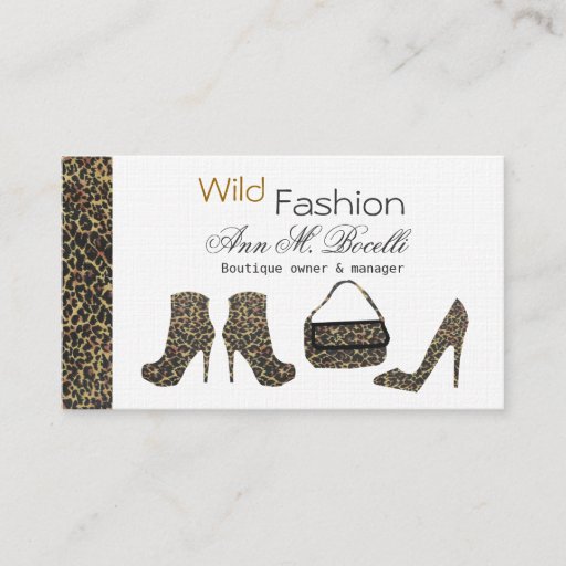 Customizable Profile Card  Fashion Stilettos Shoes  Purse Business Card Template