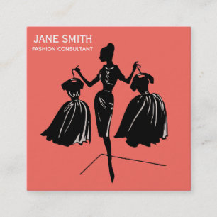 Fashion Consultant freelance professional modern Square Business Card