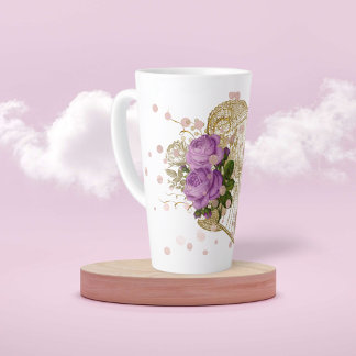 Fashion Corset &  Floral Latte Mug