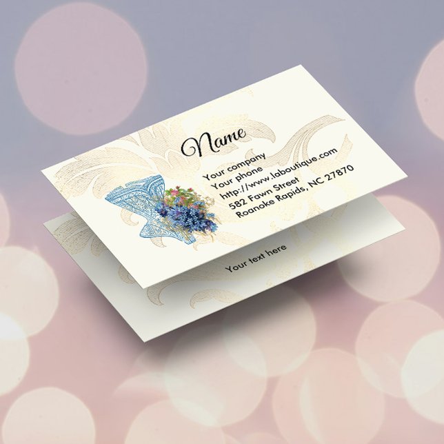 Fashion Corset & Flowers Business Card (Creator Uploaded)