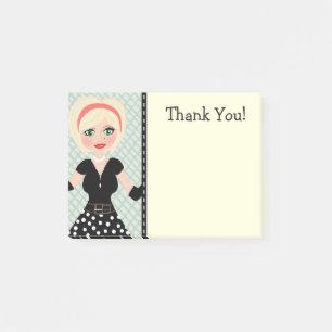 Fashion/Couture/Posh (Blonde) Thank You Post-it Notes