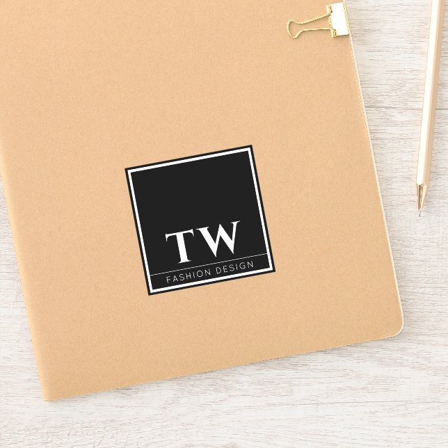 Fashion Design Black Sticker (Notebook)