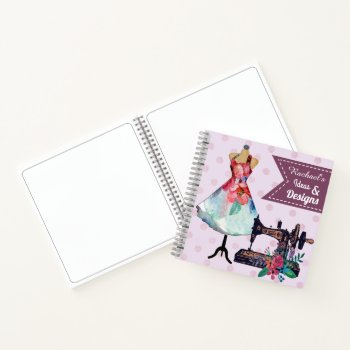Fashion Design Personalised Sketch Notebook by DippyDoodle at Zazzle