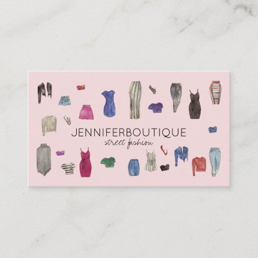Customizable Fashion Design Stylist Sewing Tailor Clothing Business Card
