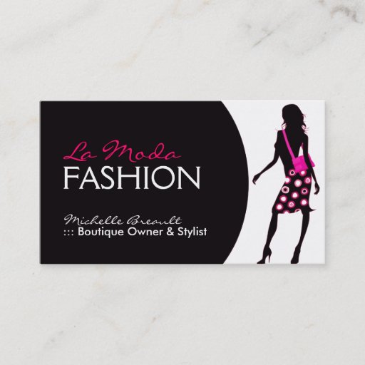 Customizable Fashion Designer Business Card