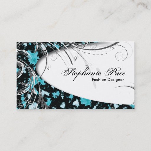 Customizable Fashion Designer Business Card - Abstract Glitter
