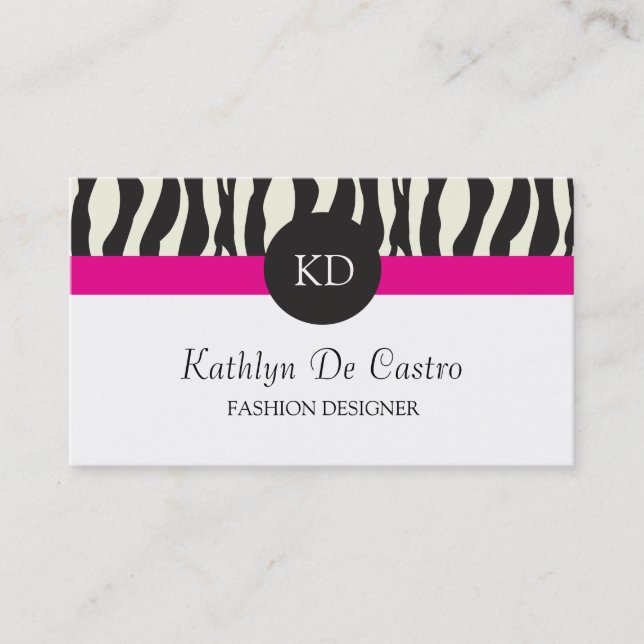 Fashion Designer Business Card Template (Front)