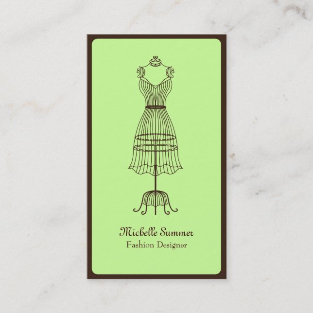 Fashion Designer Business Card Template (Front)