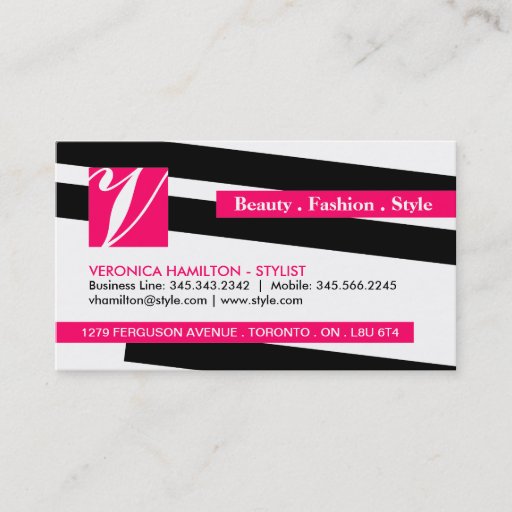 Customizable FASHION DESIGNER BUSINESS CARDS