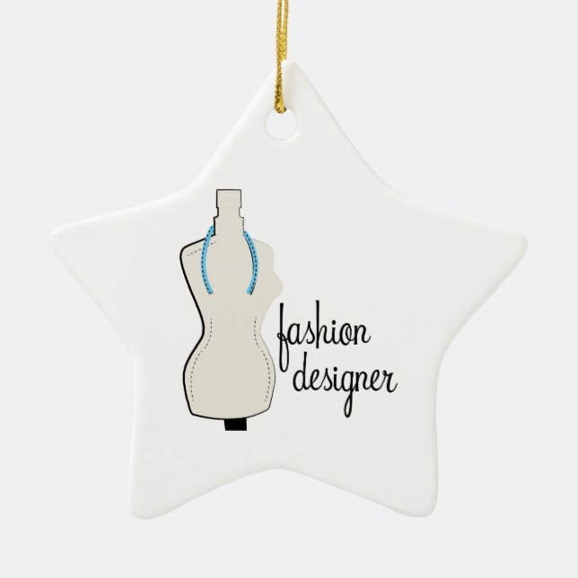 Fashion Designer Ceramic Ornament (Front)