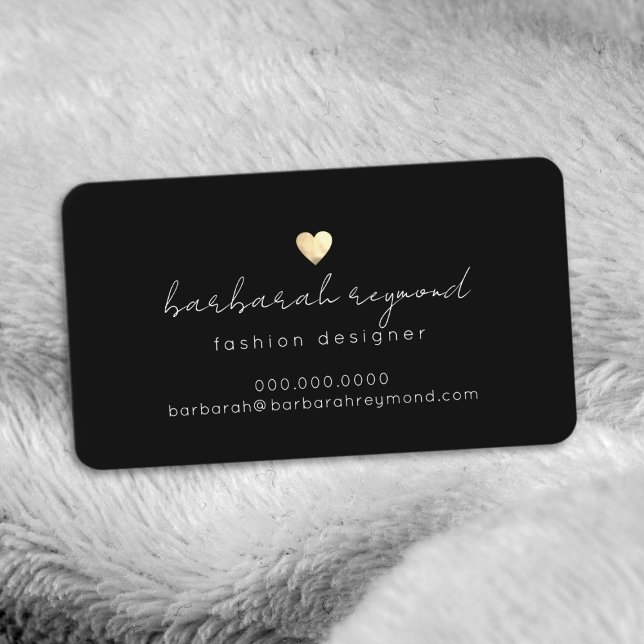 Fashion Designer (custom profession) black Business Card (Creator Uploaded)