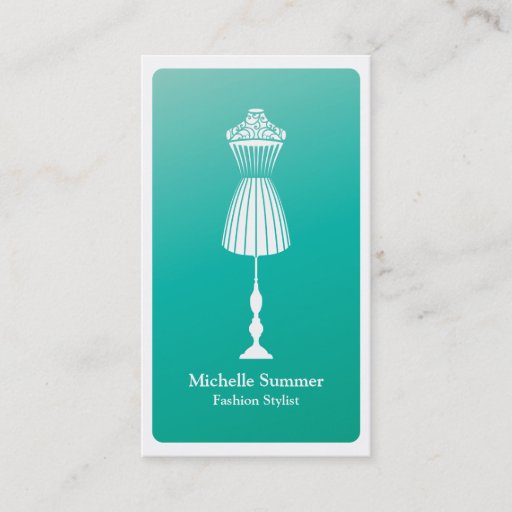 Customizable Fashion Designer Dressform Business Card