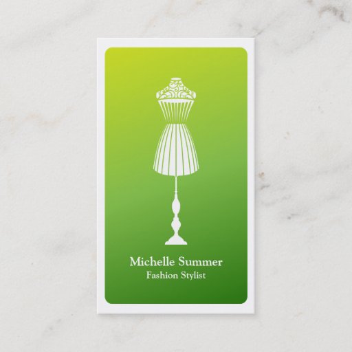 Customizable Fashion Designer Dressform Business Card