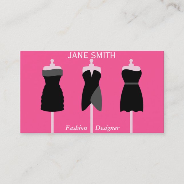 Fashion Designer, dressmaker professional Business Card (Front)