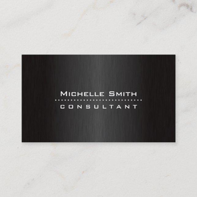 Fashion Designer Elegant Professional Modern Black Business Card (Front)