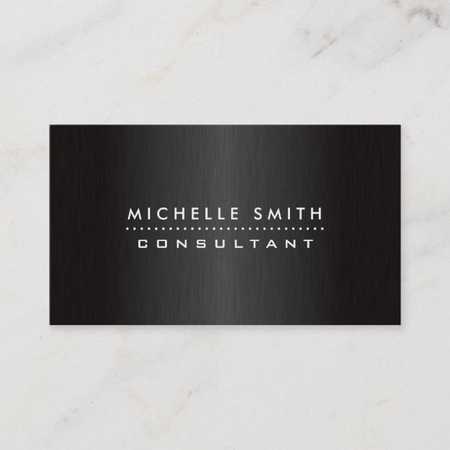 Fashion Designer Elegant Professional Modern Black Business Card (Front)