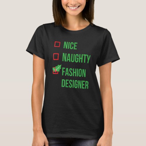 Fashion Designer Funny Pajama Christmas T_Shirt
