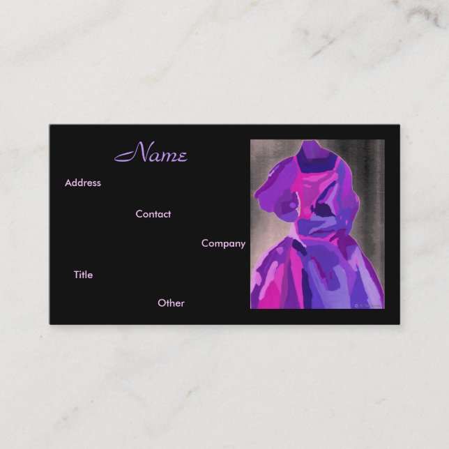 Fashion Designer II Business Card (Front)