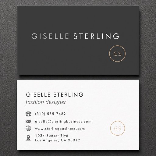 Customizable Fashion Designer Luxury Black Elegant Modern Business Card