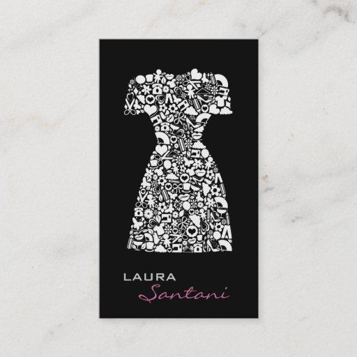 Customizable Fashion Designer Modern Black Business Cards