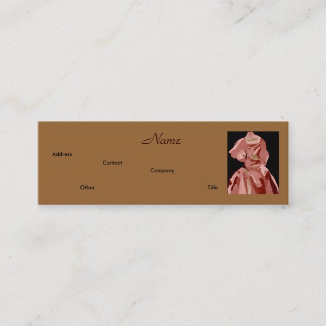 Fashion Designer Neutral II Business Card (Front)