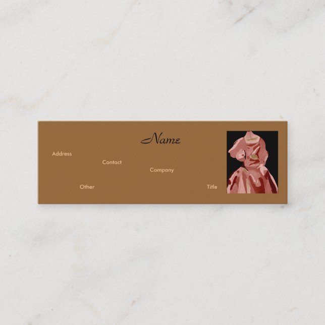 Fashion Designer Neutral IV Business Card (Front)
