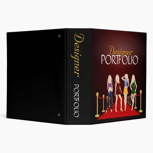 Fashion Designer Stylist Portfolio Custom Binder (Background)