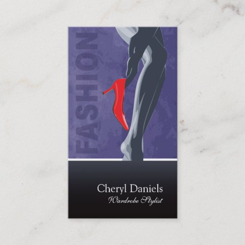 Fashion Designer Wardrobe Stylist Business Card