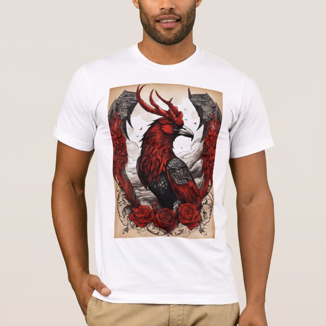 fashion desion eagal pritnt t shurt  human t-short T-Shirt (Front)