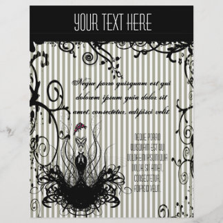 Fashion Diva Black and White Swirled Striped Flyer