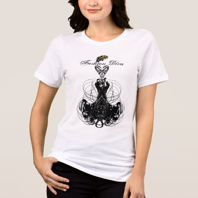 Fashion Diva - Customized Tri-Blend Shirt (Front)