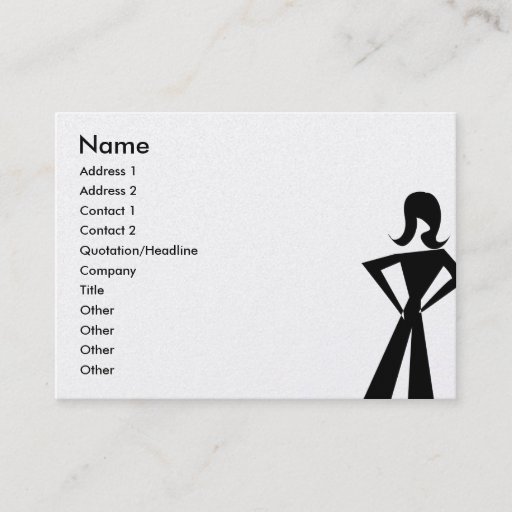 Customizable Fashion Diva Geo Business Card Template